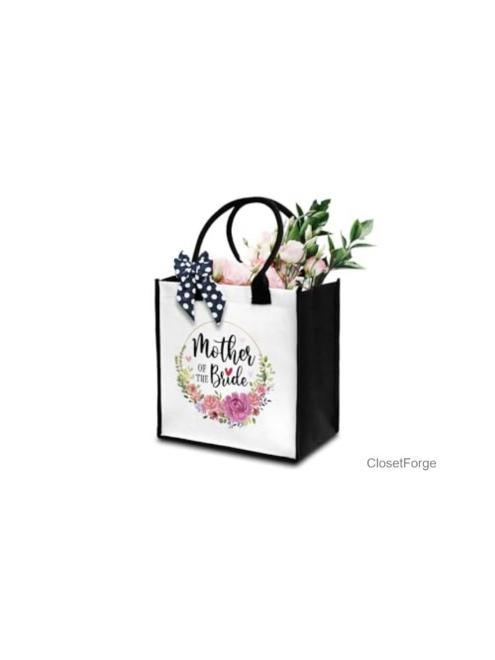Canvas Tote Bag for Women, Wedding Bridal Shower Gift, Water Resistant Beach Bag